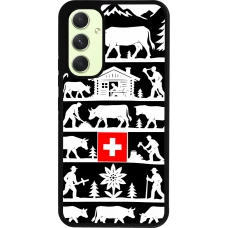 Coque Samsung Galaxy A54 5G - Silicone rigide noir Poya Suisse 1 noir