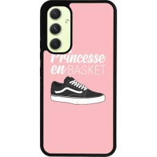 Coque Samsung Galaxy A54 5G - Silicone rigide noir princesse en basket