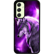 Samsung Galaxy A54 Case Hülle - Silikon schwarz Purple Sky Wolf
