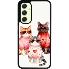 Samsung Galaxy A54 Case Hülle - Silikon schwarz Saint Valentines Day 26 Cat Love
