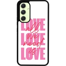 Samsung Galaxy A54 Case Hülle - Silikon schwarz Saint Valentines Day 26 Love all we need is