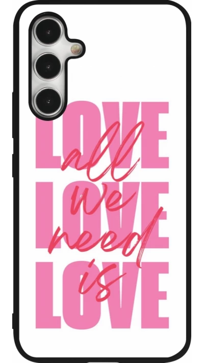 Coque Samsung Galaxy A54 5G - Silicone rigide noir Saint Valentines Day 26 Love all we need is