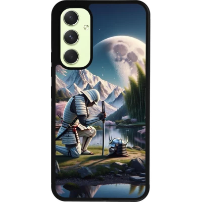 Samsung Galaxy A54 Case Hülle - Silikon schwarz Samurai Katana Mond