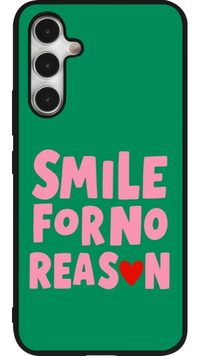 Coque Samsung Galaxy A54 5G - Silicone rigide noir Smile for no reason 2026