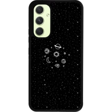 Samsung Galaxy A54 Case Hülle - Silikon schwarz Space Doodle