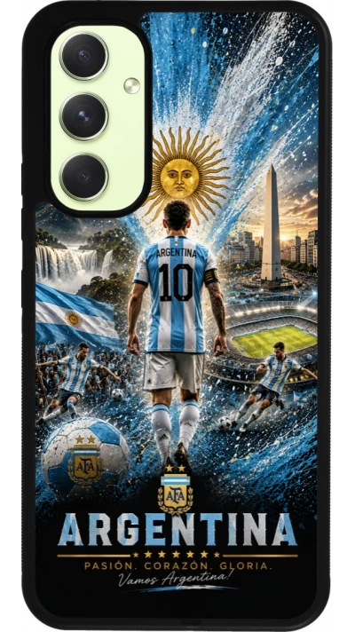 Samsung Galaxy A54 Case Hülle - Silikon schwarz Fussball Argentinien splash 2026