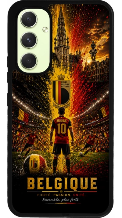 Samsung Galaxy A54 Case Hülle - Silikon schwarz Fussball Belgien splash 2026