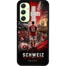 Samsung Galaxy A54 Case Hülle - Silikon schwarz Fussball Schweiz splash 2026