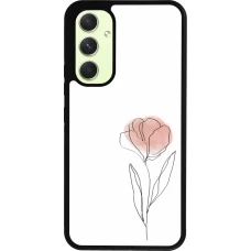 Coque Samsung Galaxy A54 5G - Silicone rigide noir Spring 23 minimalist flower