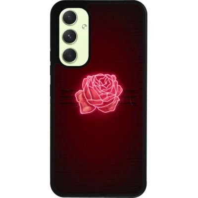 Coque Samsung Galaxy A54 5G - Silicone rigide noir Spring 23 neon rose