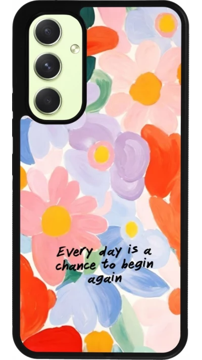 Samsung Galaxy A54 Case Hülle - Silikon schwarz Every day is a chance Spring 2026