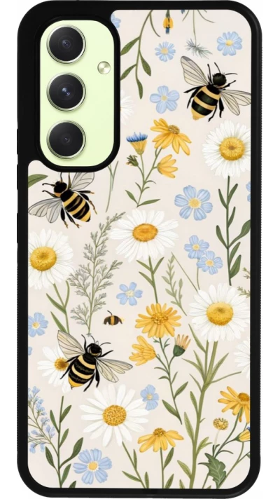 Coque Samsung Galaxy A54 5G - Silicone rigide noir Pattern bees Spring 2026