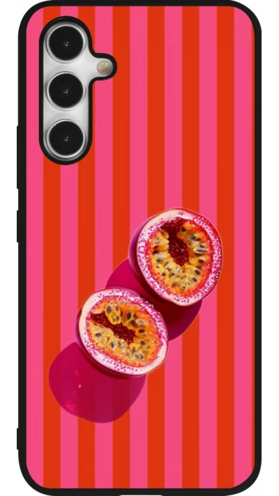 Coque Samsung Galaxy A54 5G - Silicone rigide noir Passion fruit Summer 2026
