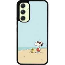 Samsung Galaxy A54 Case Hülle - Silikon schwarz Snoopy on the beach Summer 2026