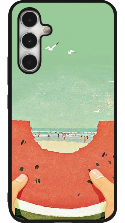 Coque Samsung Galaxy A54 5G - Silicone rigide noir Views through a watermelon Summer 2026