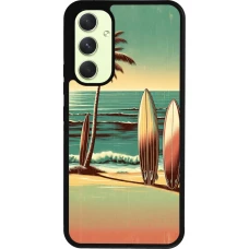 Samsung Galaxy A54 Case Hülle - Silikon schwarz Surf Paradise