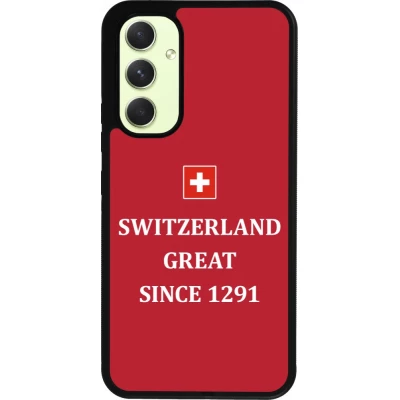 Coque Samsung Galaxy A54 5G - Silicone rigide noir Switzerland Great Since 1291