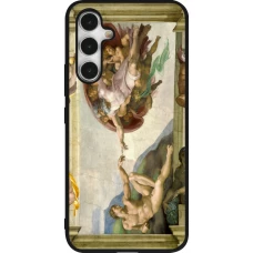 Coque Samsung Galaxy A54 5G - Silicone rigide noir Tableau art - La Création d’Adam - Michel-Ange