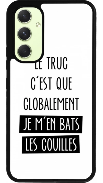 Coque Samsung Galaxy A54 5G - Silicone rigide noir Le truc globalement bats les couilles