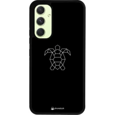 Samsung Galaxy A54 Case Hülle - Silikon schwarz Turtles lines on black