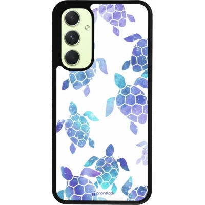 Coque Samsung Galaxy A54 5G - Silicone rigide noir Turtles pattern watercolor