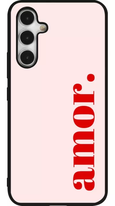 Coque Samsung Galaxy A54 5G - Silicone rigide noir Valentine 2024 amor