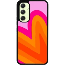 Samsung Galaxy A54 Case Hülle - Silikon schwarz Valentine 2024 heart gradient