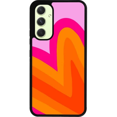 Samsung Galaxy A54 Case Hülle - Silikon schwarz Valentine 2024 heart gradient