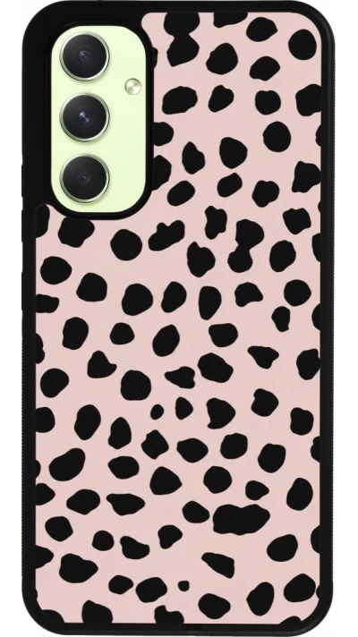 Coque Samsung Galaxy A54 5G - Silicone rigide noir Wild Leopard Pink