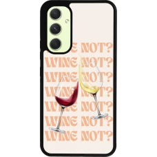 Coque Samsung Galaxy A54 5G - Silicone rigide noir Wine not