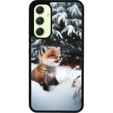 Samsung Galaxy A54 Case Hülle - Silikon schwarz Weihnachten 2023 Fuechslein Tanne
