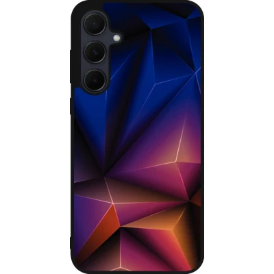 Coque Samsung Galaxy A55 5G - Silicone rigide noir Abstract Triangles 