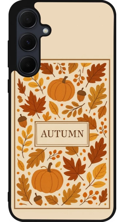 Coque Samsung Galaxy A55 5G - Silicone rigide noir Autumn 26 Hello autumn