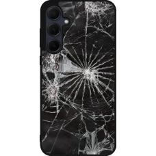 Samsung Galaxy A55 5G Case Hülle - Silikon schwarz Broken Screen