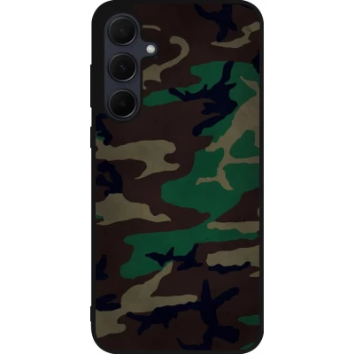 Samsung Galaxy A55 5G Case Hülle - Silikon schwarz Camouflage 3