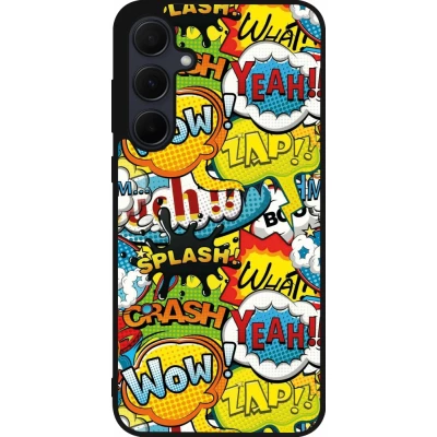 Samsung Galaxy A55 5G Case Hülle - Silikon schwarz Cartoons slogans