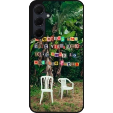 Samsung Galaxy A55 5G Case Hülle - Silikon schwarz Chairs DTMF