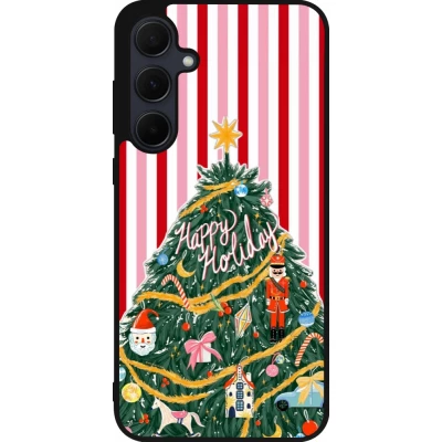 Samsung Galaxy A55 5G Case Hülle - Silikon schwarz Christmas 25 Happy Holiday