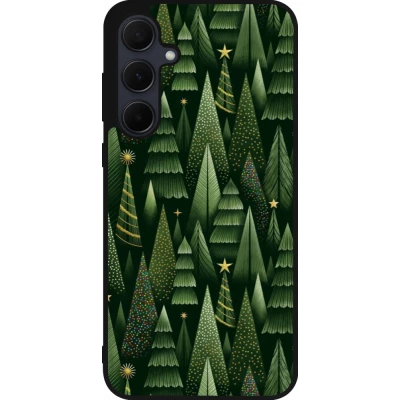 Samsung Galaxy A55 5G Case Hülle - Silikon schwarz Christmas 25 Pattern Xmas Tree