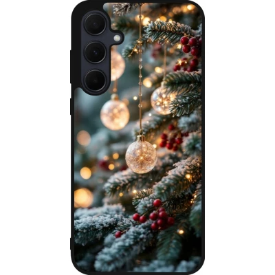 Samsung Galaxy A55 5G Case Hülle - Silikon schwarz Christmas 25 Xmas Decorated Tree