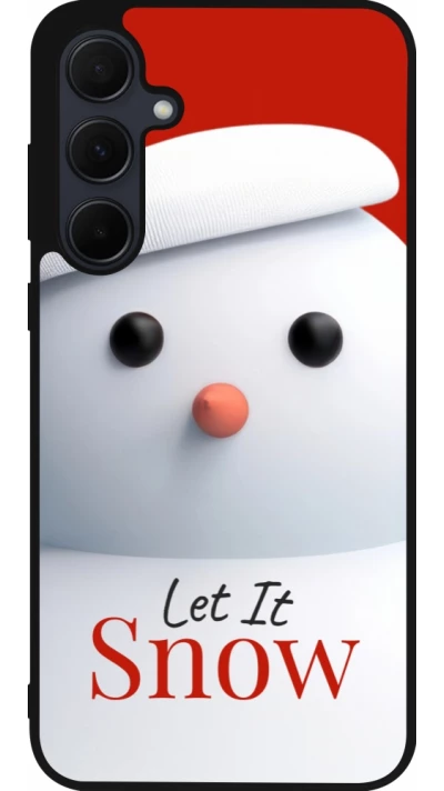 Samsung Galaxy A55 5G Case Hülle - Silikon schwarz Christmas 25 Xmas Snowman