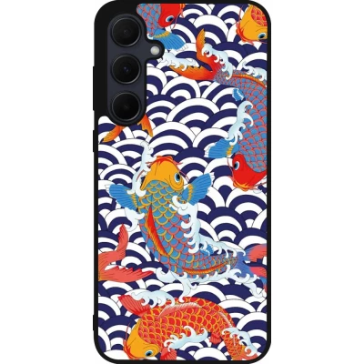 Coque Samsung Galaxy A55 5G - Silicone rigide noir Easter 2023 japanese fish