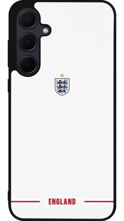 Coque Samsung Galaxy A55 5G - Silicone rigide noir Maillot de football Angleterre 2026 personnalisable