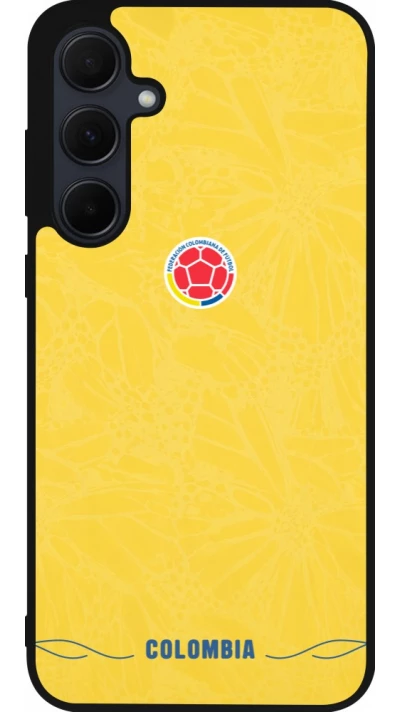 Coque Samsung Galaxy A55 5G - Silicone rigide noir Maillot de football Colombie 2026 personnalisable