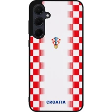Samsung Galaxy A55 5G Case Hülle - Silikon schwarz Kroatien 2026 personalisierbares Fussballtrikot