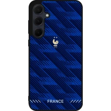 Coque Samsung Galaxy A55 5G - Silicone rigide noir Maillot de football France 2026 personnalisable