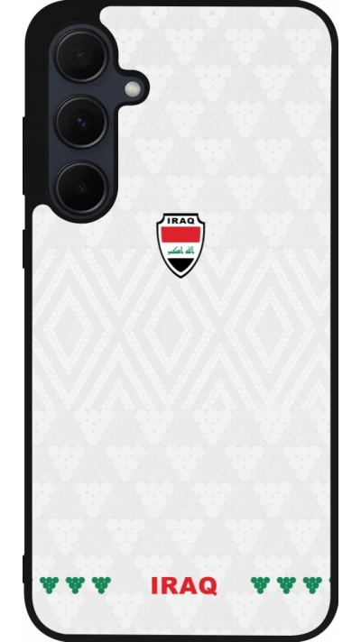 Coque Samsung Galaxy A55 5G - Silicone rigide noir Maillot de football Irak 2026 personnalisable