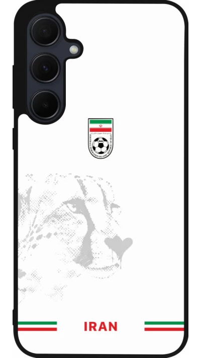 Coque Samsung Galaxy A55 5G - Silicone rigide noir Maillot de football Iran 2026 personnalisable