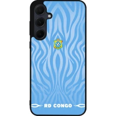 Coque Samsung Galaxy A55 5G - Silicone rigide noir Maillot de football RD Congo 2026 personnalisable
