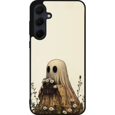 Coque Samsung Galaxy A55 5G - Silicone rigide noir Halloween 2025 Ghost gardener